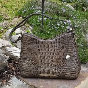 Brahmin olive green large shoulder bag